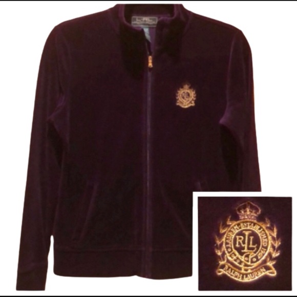 Ralph Lauren Tops - RALPH LAUREN zip front purple sweatshirt